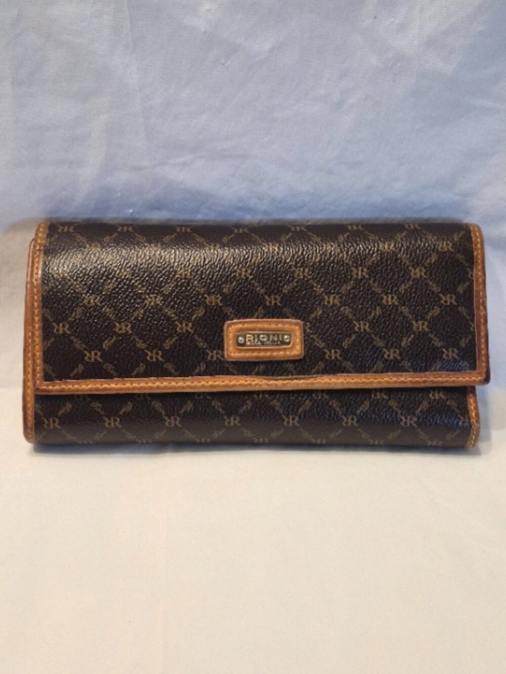 Vintage Rioni Signature Continental Brown Classic Trifold Wallet